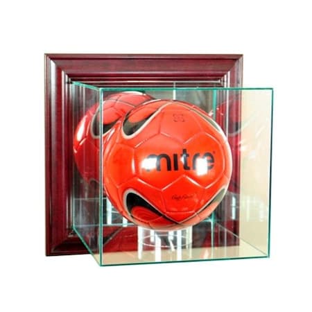 Perfect Cases Perfect Cases WMSOC-C Wall Mounted Soccer Display Case; Cherry WMSOC-C